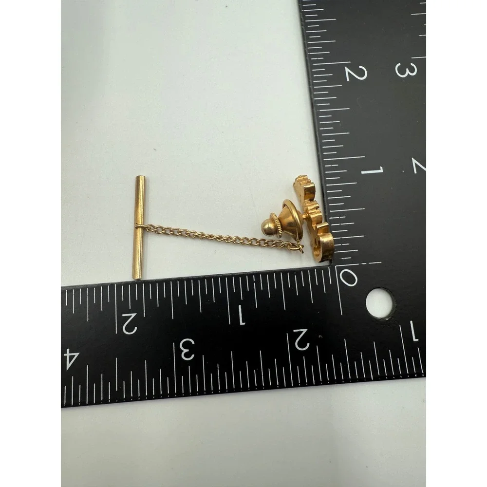 Vintage Charlie Name Tie Tack Gold Tone Script‎ Personalized Mens Accessory